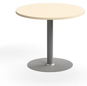 AJ Produkty Stůl VERTICUS, Ø900x720 mm, bříza/stříbrná