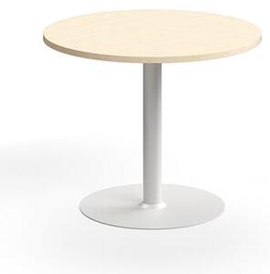 AJ Produkty Stůl VERTICUS, Ø900x720 mm, bříza/bílá