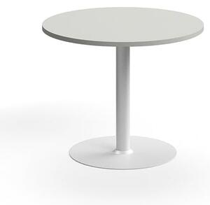 AJ Produkty Stůl VERTICUS, Ø900x720 mm, světle šedá/bílá