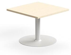 AJ Produkty Konferenční stolek VERTICUS, 700x700x500 mm, bříza/bílá