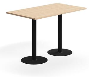 AJ Produkty Barový stůl VERTICUS, 1400x800x900 mm, dub/černá