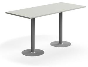 AJ Produkty Barový stůl VERTICUS, 1800x800x900 mm, světle šedá/stříbrná