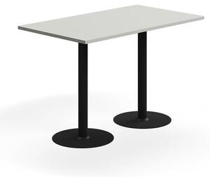 AJ Produkty Barový stůl VERTICUS, 1400x800x900 mm, světle šedá/černá