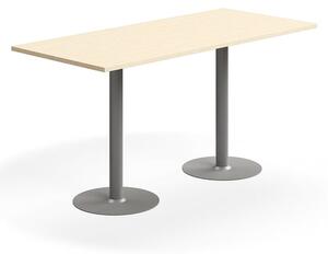 AJ Produkty Barový stůl VERTICUS, 1800x800x900 mm, bříza/stříbrná