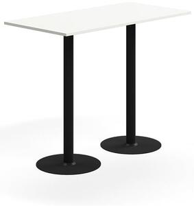 AJ Produkty Barový stůl ALVA, 1400x700x1100 mm, vysokotlaký laminát, černá/bílá