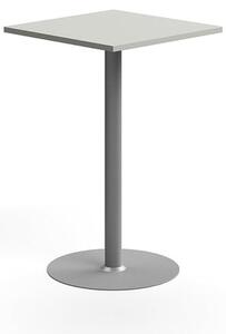 AJ Produkty Barový stůl VERTICUS, 700x700x1100 mm, světle šedá/stříbrná