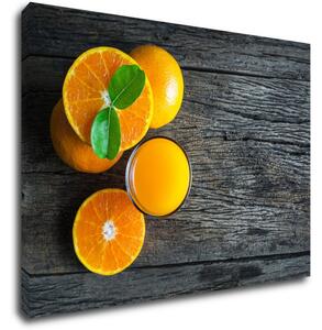 Impresi Obraz Pomeranče na šedém pozadí - 70 x 50 cm