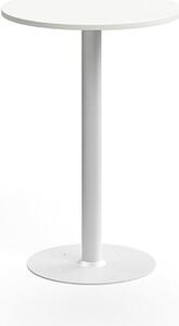 AJ Produkty Barový stůl ALVA, Ø700x1000 mm, upevnitelný, vysokotlaký laminát, bílá