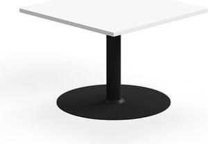 AJ Produkty Konferenční stolek ALVA, 700x700x500 mm, vysokotlaký laminát, černá/bílá