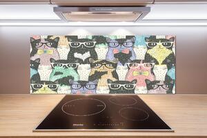 Panel do kuchyně Kočky v brýlích pksh-58024892