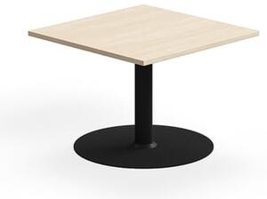 AJ Produkty Konferenční stolek ALVA, 700x700x500 mm, vysokotlaký laminát, černá/bříza