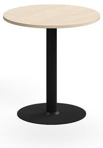 AJ Produkty Stůl ALVA, Ø700x720 mm, upevnitelný, vysokotlaký laminát, černá/bříza