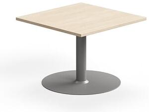 AJ Produkty Konferenční stolek ALVA, 700x700x500 mm, vysokotlaký laminát, stříbrná/bříza