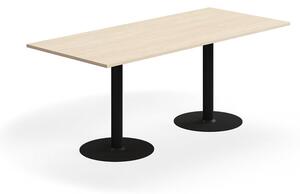 AJ Produkty Stůl ALVA, 1800x800x720 mm, vysokotlaký laminát, černá/bříza