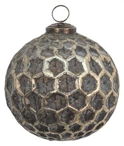 Měděná antik skleněná ozdoba Hexagon Copper L – 12x12 cm
