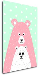 Impresi Obraz Pink blue bear - 20 x 30 cm