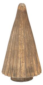Bronzová antik skleněná vánoční dekorace strom Christmas Tree – 15x32 cm