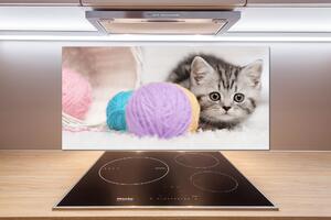 Panel do kuchyně Kočka s klubíčky pksh-58337219