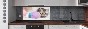 Panel do kuchyně Kočka s klubíčky pksh-58337219