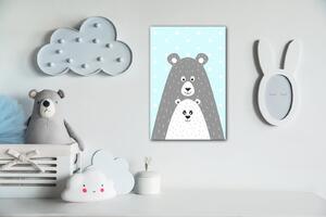 Impresi Obraz Medvěd světle modrý - 20 x 30 cm