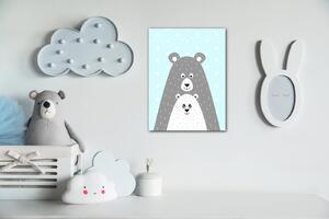 Impresi Obraz Medvěd světle modrý - 30 x 40 cm