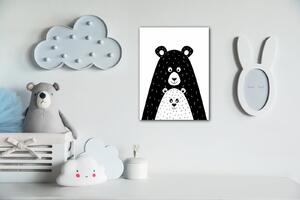 Impresi Obraz Medvěd černobilý - 30 x 40 cm