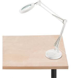 Lampa stolní s lupou, USB napájení, bílá, 2400lm, 3 barvy světla, 5x zvětšení