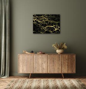 Impresi Obraz Mramor černo-zlatý - 70 x 50 cm