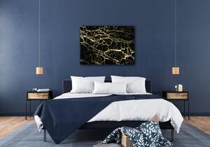 Impresi Obraz Mramor černo-zlatý - 70 x 50 cm