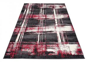 Makro Abra Kusový koberec CHEAP F442A Pruhy černý červený Rozměr: 250x300 cm