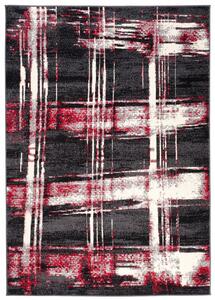Makro Abra Kusový koberec F442A CHEAP Pruhy černý / červený Rozměr: 250x300 cm