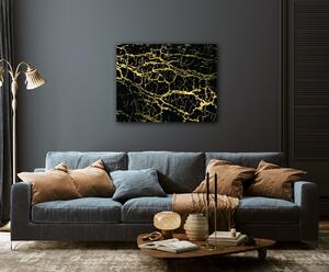 Impresi Obraz Mramor černo-zlatý - 90 x 70 cm