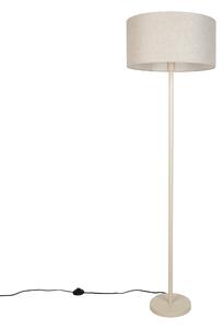 Japandi stojací lampa béžová se světle hnědým stínidlem 50 cm - Simplo