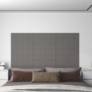 Nástěnné panely 12 ks světle šedé 60 x 15 cm textil 1,08 m²