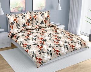 Povlečení krep na dvoudeku - 1ks 200x220, 2ks 70x90 cm (200 cm šířka x 220 cm délka prodloužená) Oranžová,Šedá,Béžová