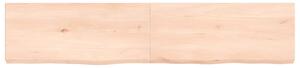 Nástěnná police 140x30x(2-6) cm neošetřené masivní dubové dřevo
