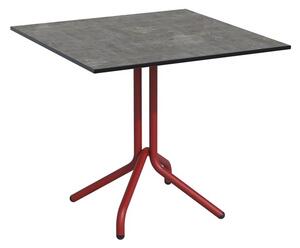 Karasek Bistro stolek čtvercový Arizona se sklopnou deskou, 80x80 cm, rám lakovaná ocel barva dle vzorníku, deska Werzalit/Topalit barva dle vzorníku