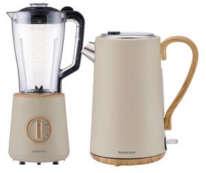 Silvercrest® Kitchen Tools Sada rychlovarné konvice Swkh 3000 B2 a stolního mixéru Ssmkh 600 A1, béžová (800009552)