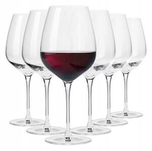 Skleničky na červené víno Krosno Pinot Noir, bezbarvé, 810 ml, 6 ks