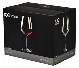 Skleničky na červené víno Krosno Pinot Noir, bezbarvé, 810 ml, 6 ks