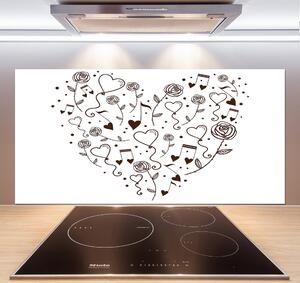 Skleněný panel do kuchyně Srdce pksh-59632729