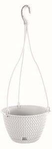 PROSPERPLAST Závěsný květináč - SPLOFY ROUND W Průměr: 27 cm, Barva: šedá