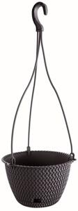 PROSPERPLAST Závěsný květináč - SPLOFY ROUND W Průměr: 27 cm, Barva: šedá