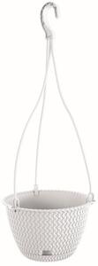 PROSPERPLAST Závěsný květináč - SPLOFY ROUND W Průměr: 27 cm, Barva: bílá