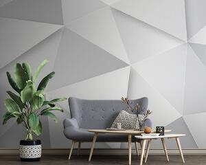 Fototapeta Bílý trojúhelníkový vzor, Geometrické 3D fototapety, Populární fototapety, u96897 - Tapeko.co.cz
