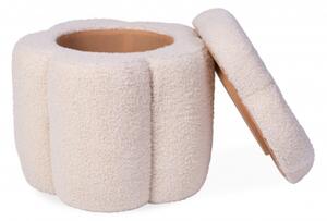Childhome - Box na hračky FLOWER pr. 35 cm krémová