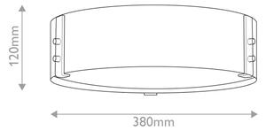 Hinkley HK-SAWYER-F-M-SQ - Stropní svítidlo SAWYER 3xE14/40W/230V pr. 38cm hnědá