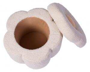 Childhome - Box na hračky FLOWER pr. 35 cm krémová