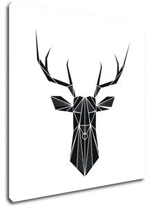 Impresi Obraz Abstraktní jelen na bílém pozadí - 90 x 90 cm
