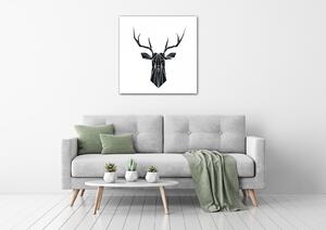 Impresi Obraz Abstraktní jelen na bílém pozadí - 40 x 40 cm